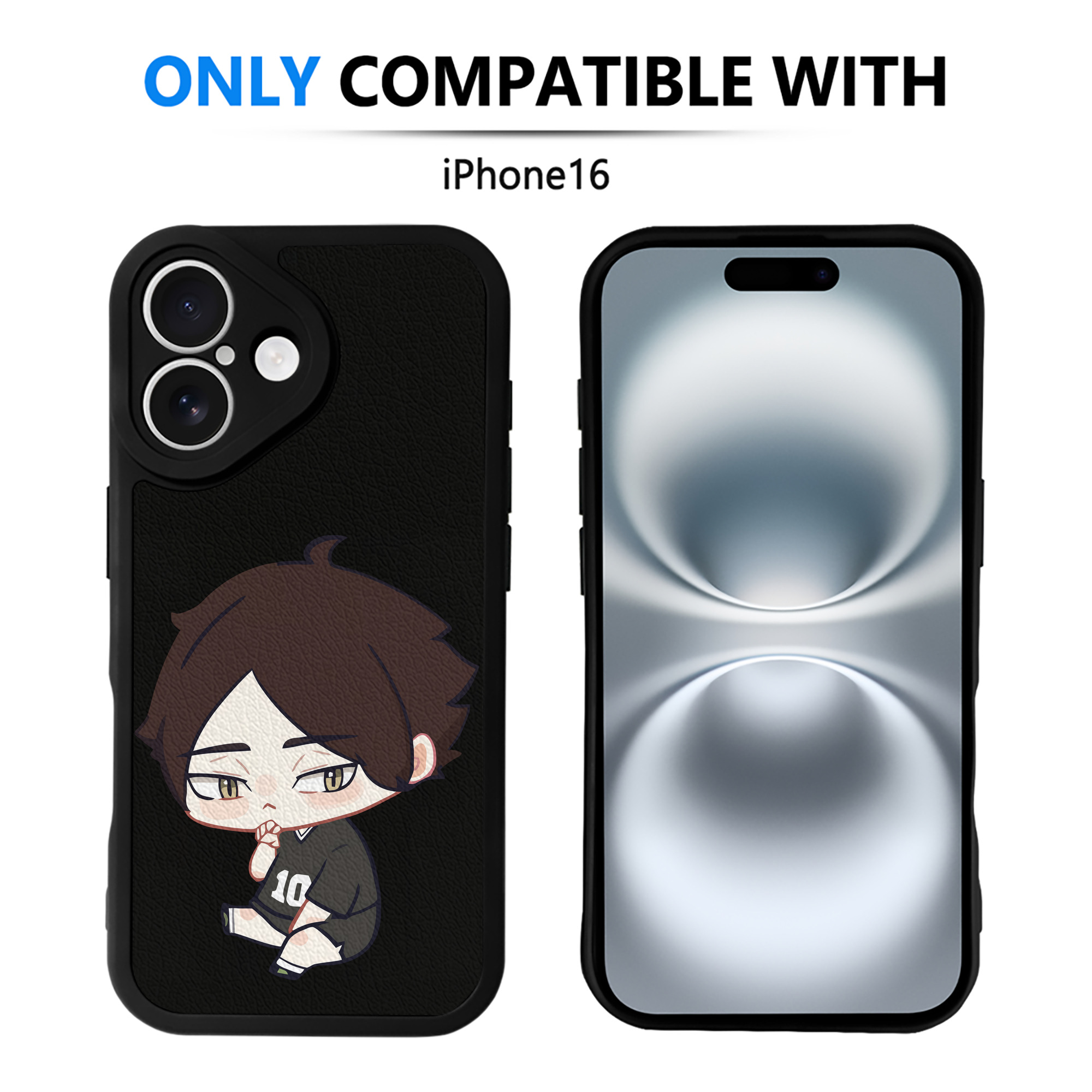 （画像用） ハイキュー!! Haikyu!! 【iPhone 16シリーズ対応】シリコンスマホケース（レザー調） 材質：シリコン